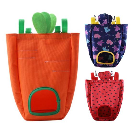 Rabbit Hay Feeder Less Waste Large Capacity One Hole Chinchilla Hanging Hay Bag Food Dispenser Pet Supplies