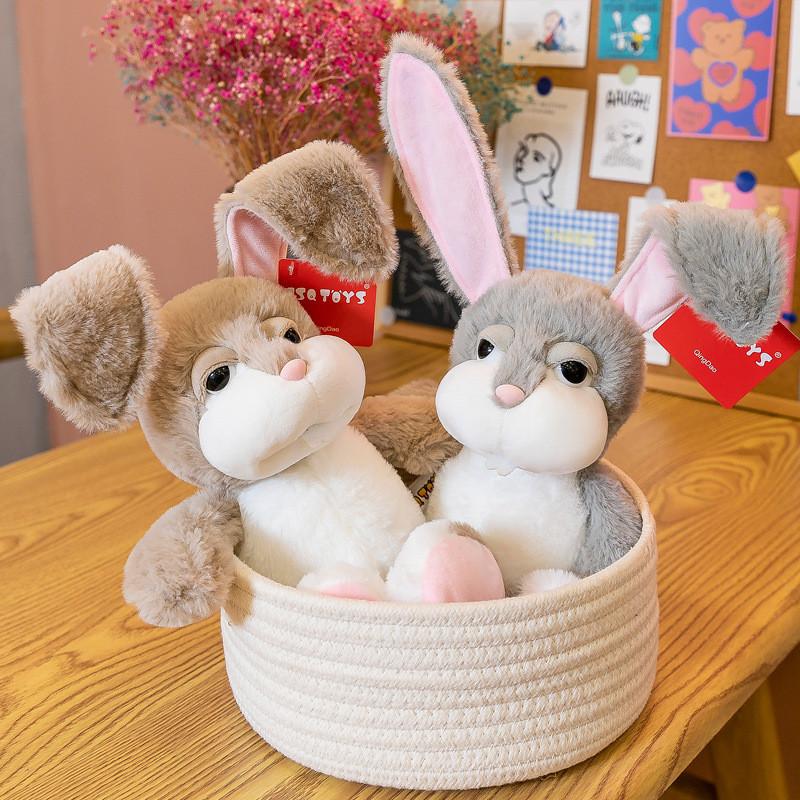 Long Rabbit Eared Plush Toys Cartoon Foldable Dolls Children Gifts Birthday