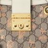 Gucci Padlock Metal Lock Tote Bag With Berry Print And Logo Canvas And Leather Women Tote Bag Ebony White 498156-UM6AG-8295