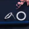 E0269 Pin Earrings Micro-Inlaid Zircon Fresh Stud Earrings Trinket