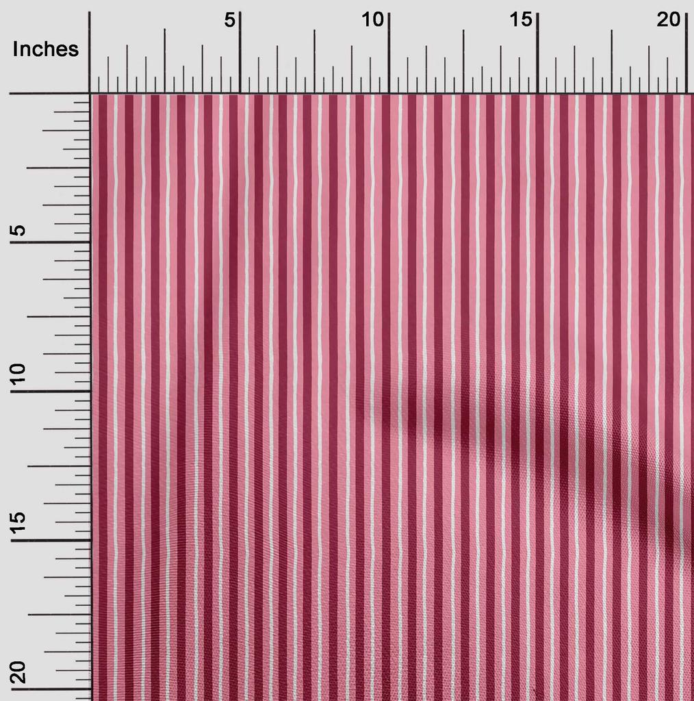 oneOone Cotton Flex Bright Red Fabric Stripe Block Diy Clothing Quilting Fabric Print Fabric By Yard 40 Inch