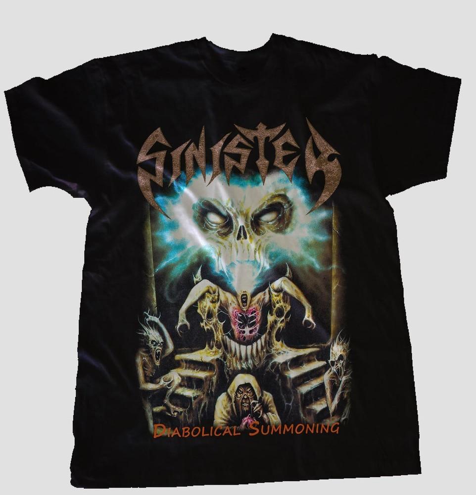 Vtg SINISTER - Diabolical Summoning Cotton Black All Size Unisex Shirt TT169 Unisex T-Shirt XXL