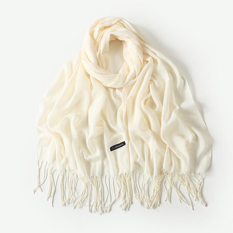 

Шарф «Кашемировое прикосновение» для ежегодной встречи: Легкий 100 г Однотонный Подарок для Мужчин и Женщин - Теплая Шаль на Осень/Зиму 200x70cm