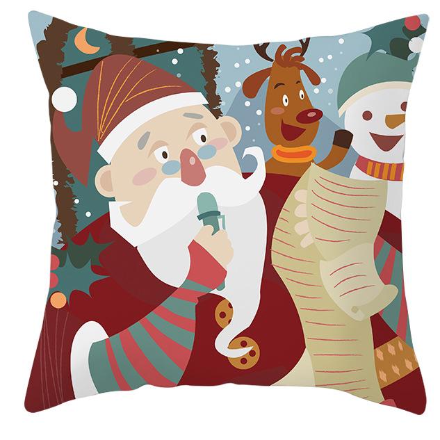 New Santa Claus Pillowcase Cute Christmas Home Cushion Cover Cute Cartoon Pillow