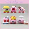 6 Delightful Style Kirby Food Figurines Pvc Cute Anime Character Decor Car