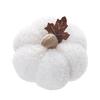 Plush Pumpkin with Maple Leaf Decor Halloween Decoration 3D Pumpkin