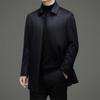 High-end Wool 80% Wool 10% Cashmere 10% Mulberry Silk Autumn and Winter Men's Casual Business Wool Coat