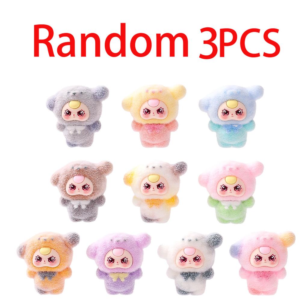 10Pcs Crybaby Tree Rabbit, Anime Flocked Action Figure, Decorative Pendant, Desktop Kawaii Doll Ornaments  Gift Items