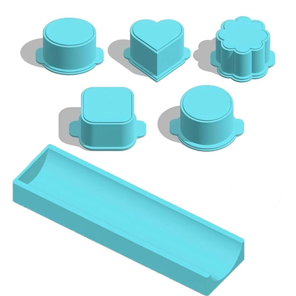 6PCS Food Grade Plastic Cake Pop Mold Set with Tray Cookies Cutter Cake Lolly Mold  Baking Tool