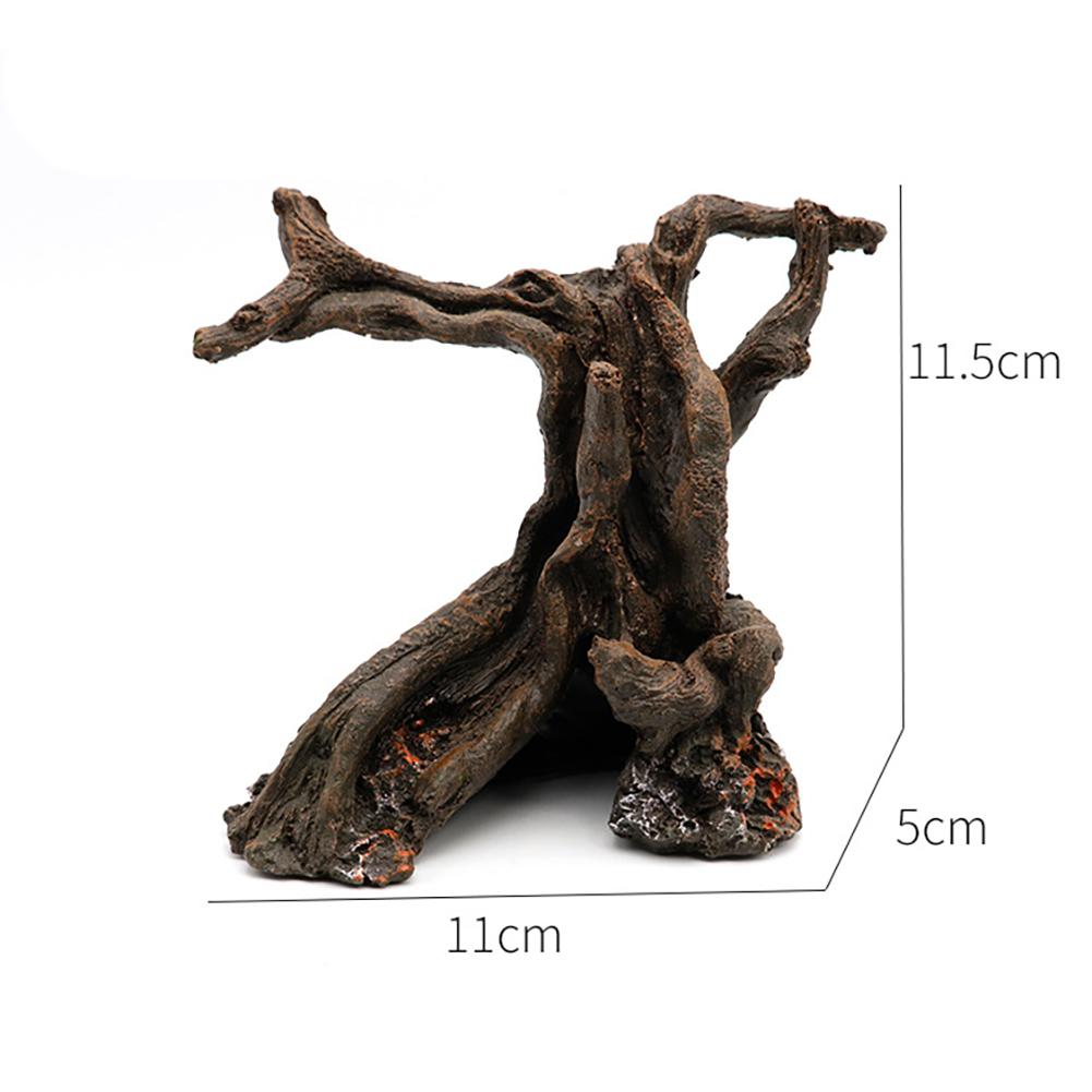 Fish Tank Decoration Resin Tree Trunk Ornament Fish Tank Hideouts Cave Structure Decor Climbing Hide Toy