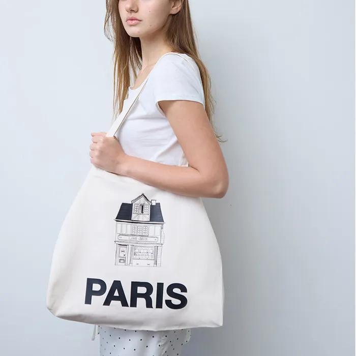 Light Twill Big Bag (Paris-Ivory)