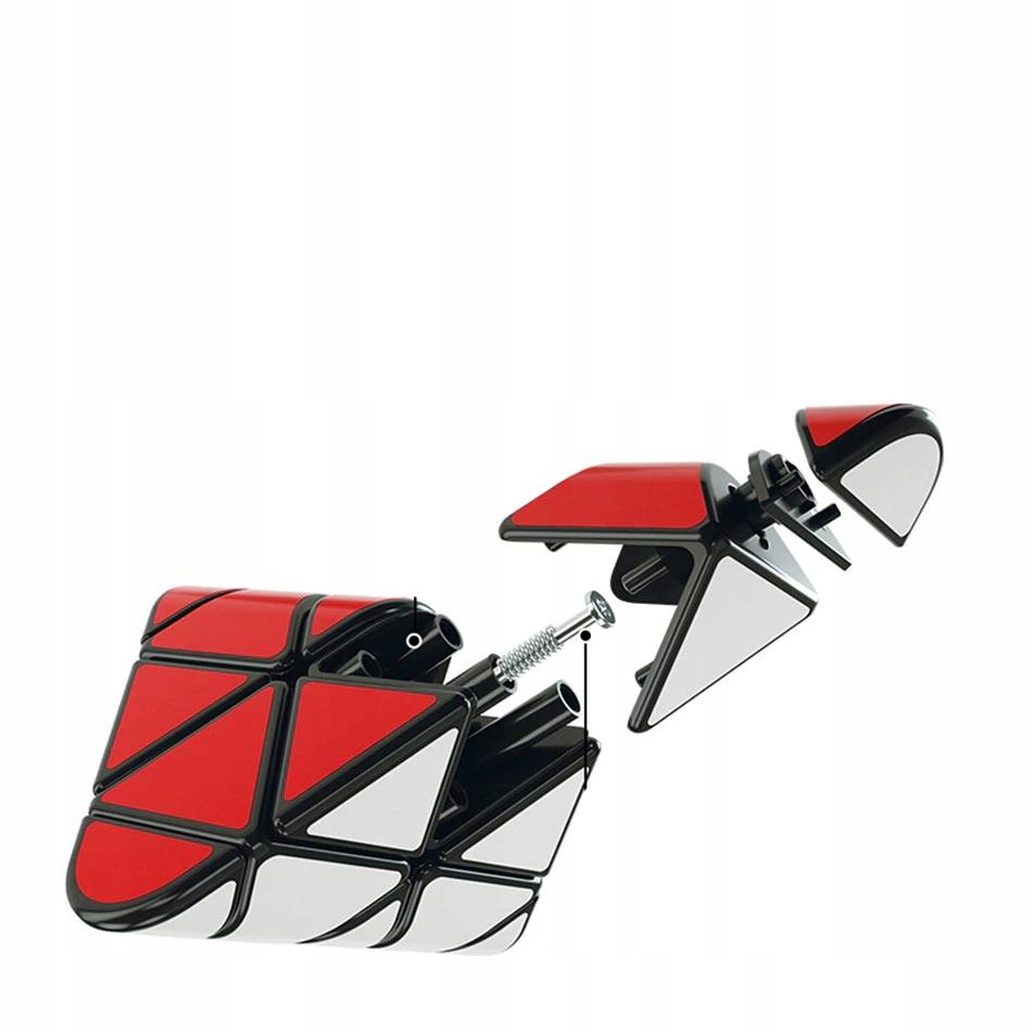 Custom Pyraminx Cube White Red Light Adjustable Pyramid