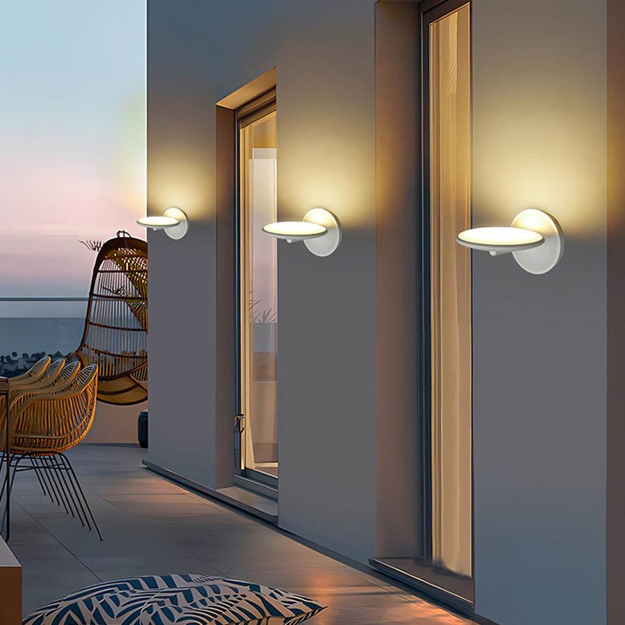 12W Waterproof Adjustable LED Wall Lamps Outdoor Aluminum Garden Wall Sconce Patio Front Door Entryway  Exterior Wall Lamps