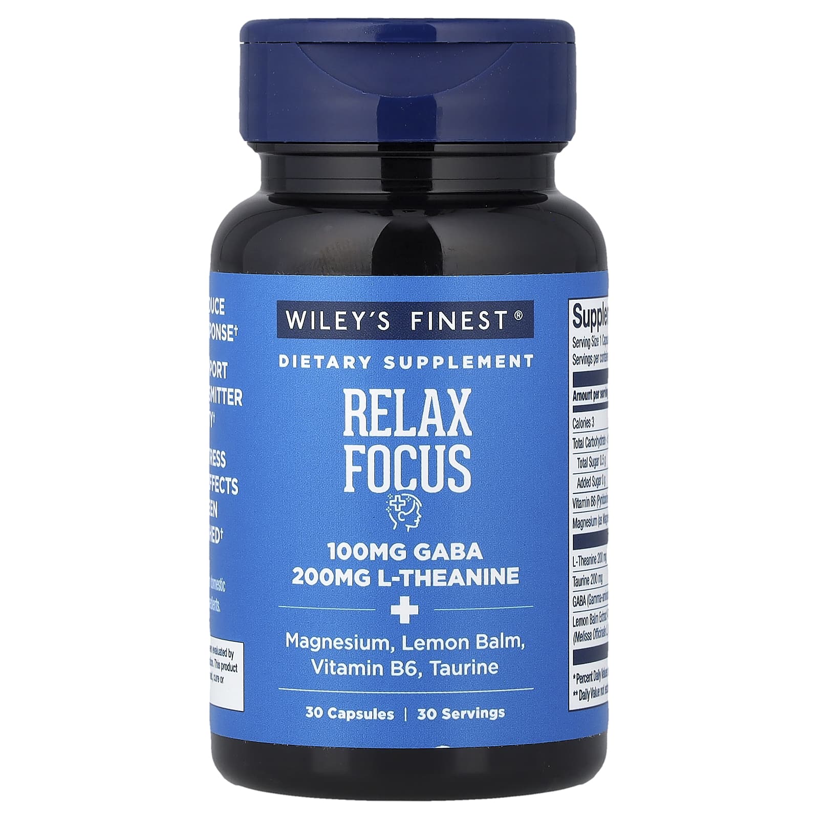Photos - Vitamins & Minerals Relax Wiley's Finest, Focus, 30 Capsules