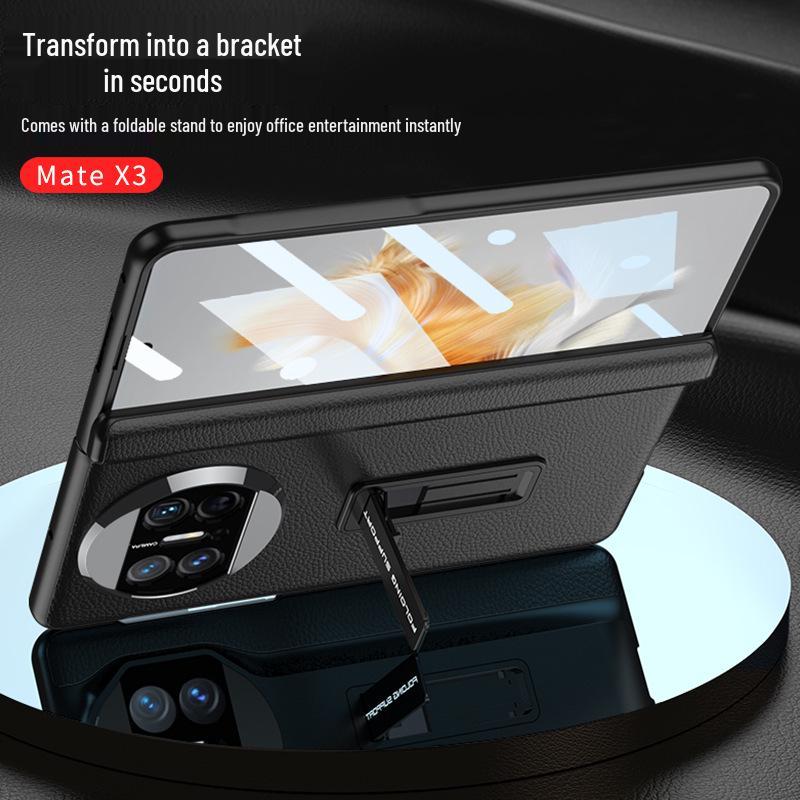 Huawei Mate X3 Leather Foldable Bracket Case: Full Coverage, Drop-Proof Protection