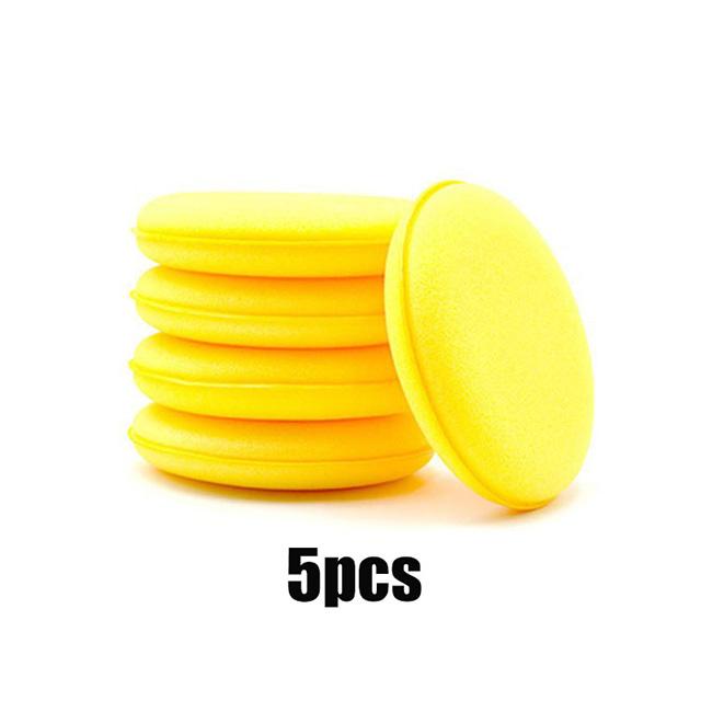 Car Waxing Sponge Pad Polish Foam Applicator Car Round Waxing Polish Sponges High Density Auto Detailing Accessories Tools 100mm