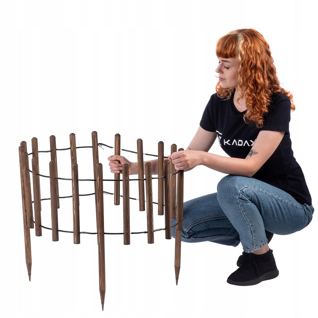 KADAX Wooden Garden Palisade Edging 185cm