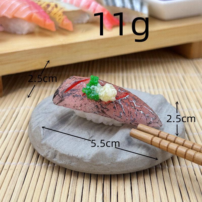 Symulacja 3d Model Sushi Zabawki do gotowania Japońskie jedzenie Sushi z łososiem Kulka ryżowa Symulacja Model jedzenia Rekwizyty wystawowe Brelok Biżuteria