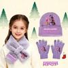 3Pcs KPop Demon Hunters Collection Fashion Kids' Clothing Designed for Girls - Warm Knit Hat Scarf Plus Gloves - Cold Season Casual Birth Date
