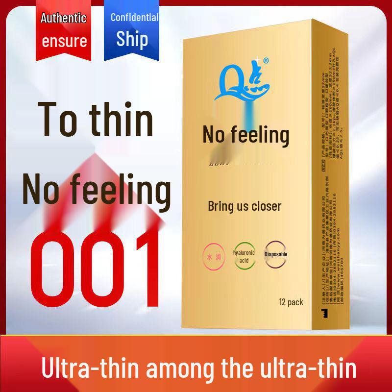 Q-point Hyaluronic Acid 001 Large Particle Delay Condoms - Long-lasting Contraceptives for Adults
