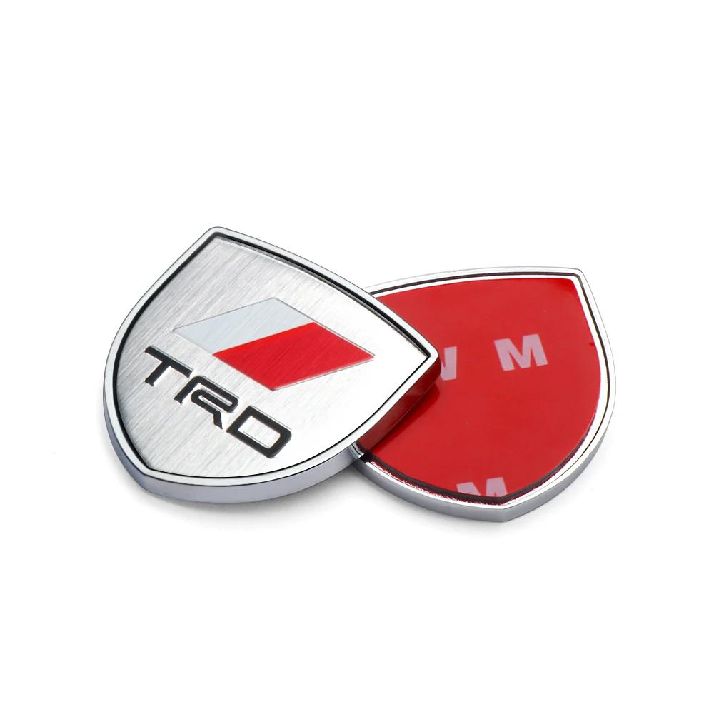 Styling Auto 3D Metallo Scudo Portiera Auto Emblema Badge Carrozzeria Auto Adesivo Per TRD TOYOTA Crown Reiz Corolla Prada Yaris Vitz Camry GT86