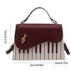 PU Leather Piano Note Crossbody Bag Square Women Handbag Sweet Shoulder Bag  Girls