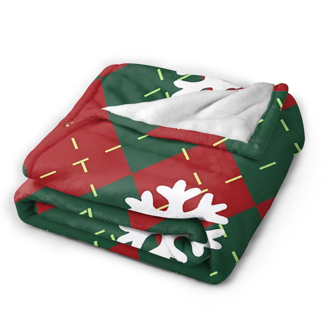 New Year Plaid & Pattern Flannel Blanket Winter  Warm Throw Blanket for Children Home Decor Novelty Bedspread Sofa Bed Cover
