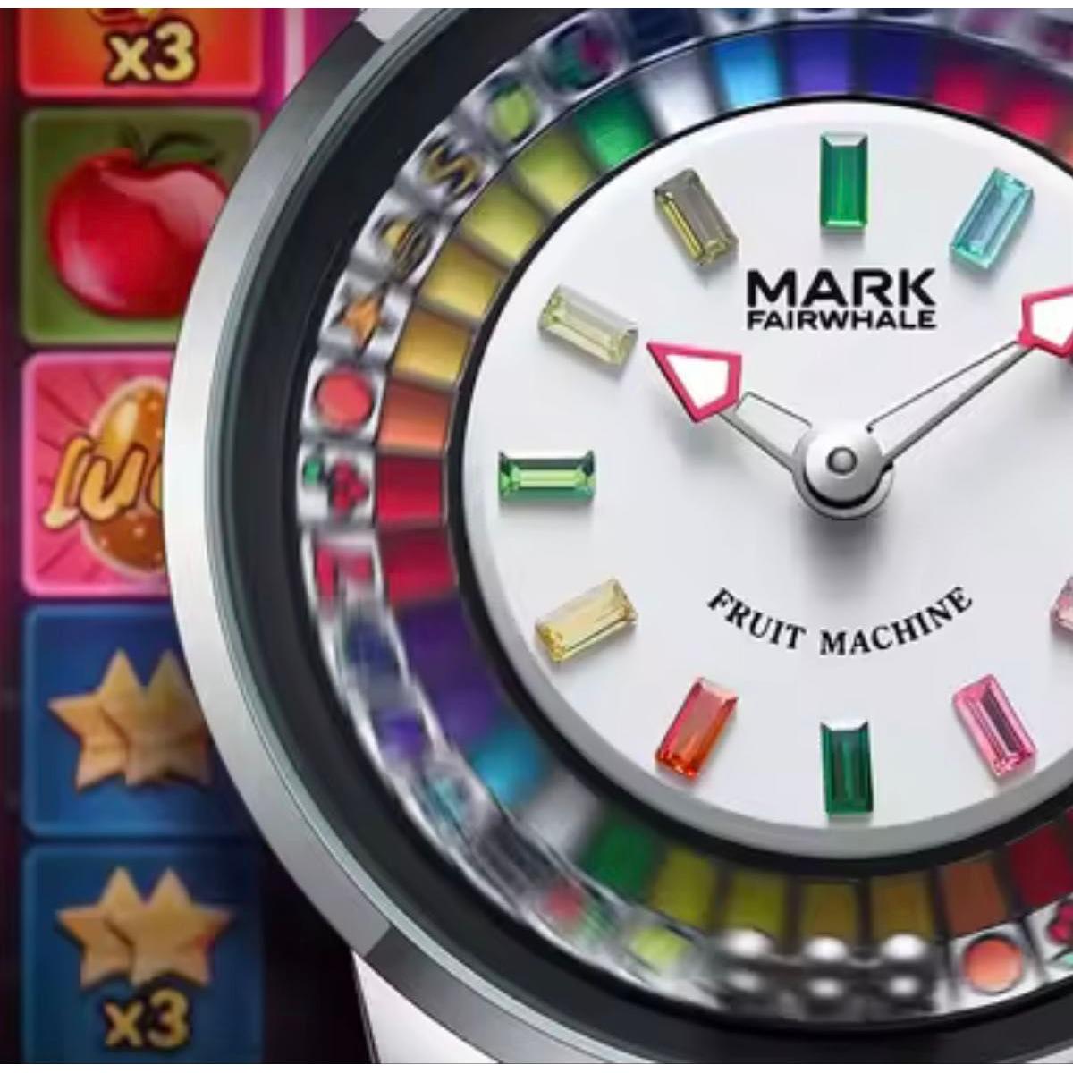 Used New and unused Casino Real Roulette Spinner Watch Wristwatch Slot Rainbow