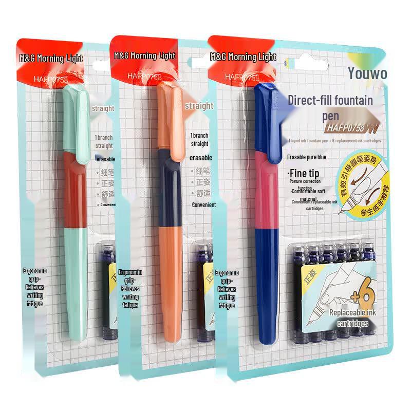 M&G Fountain Pen Set with Ink Cartridges
