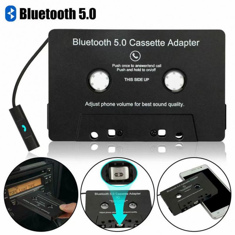 Bluetooth Car Cassette Adapter, MP3 Player & Hands-Free Dual-Channel Cassette 