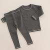 Autumn and Winter Warm Lycra Children's Pajamas Set Korean Style Children Lounge Set Baby Boys Girls Cotton Pajamas Kids Cozy Sleepwear Evening Suit