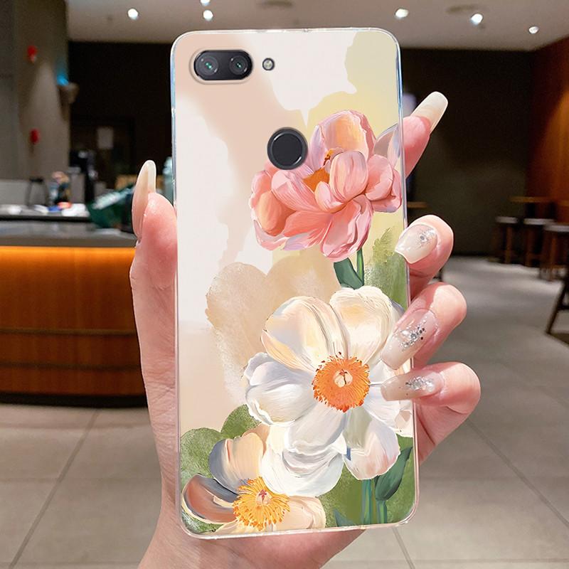 Phone Case For Xiaomi Mi 8 Lite Butterfly Bow Protective Casing Transparent Funda Shockproof Capa Shell Soft Silicone TPU Cover