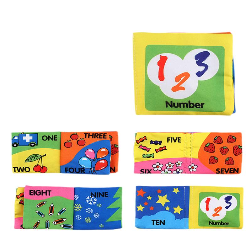 

Легкая детская тканевая книга Животное Число Форма Обучение Мягкая тканевая игрушка Number
