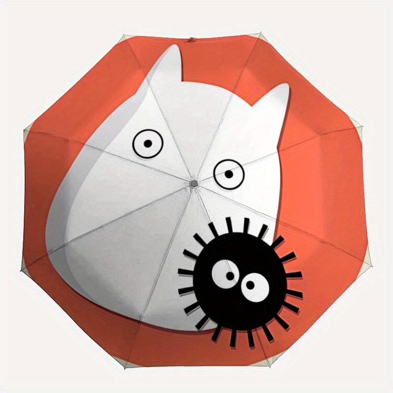 

1pc Cute Virus Automatic Folding Umbrella Portable Collapsible Design, 8-Rib Iron Frame, Durable Fabric, All-Season Casual Outdoor Accessory
