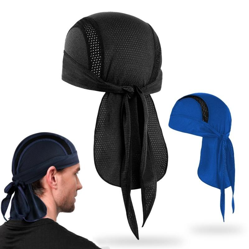 Unisex Quick Dry Breathable Elasticity Turban Headwrap Sports Running Hiking Beanies Cap Cycling Sweat-Wicking Helmet Liner Hat