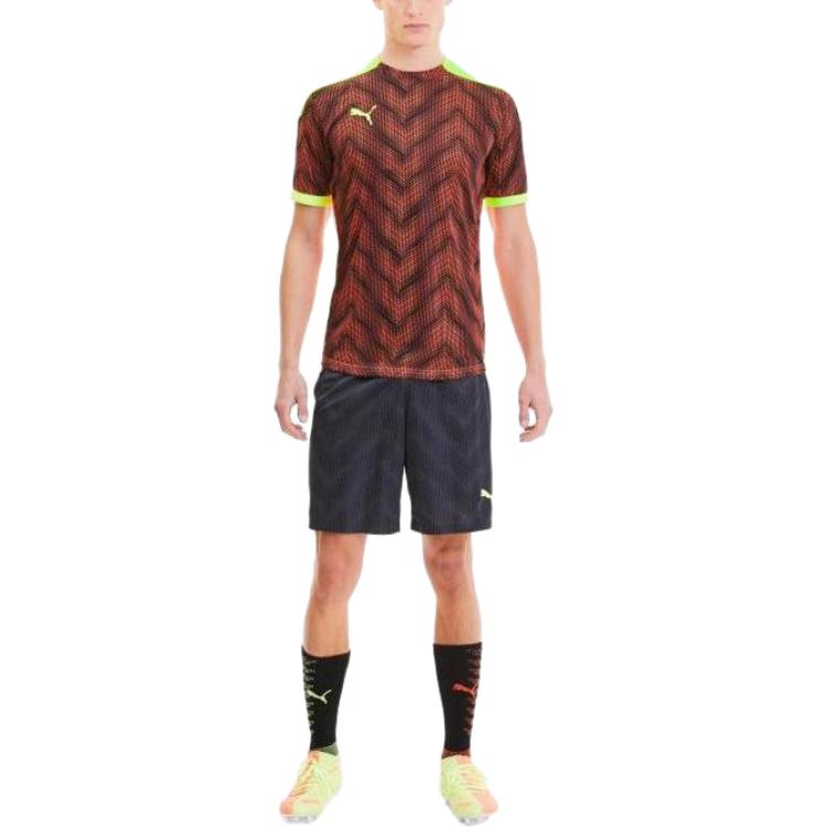 Puma Blok Renkli Logolu Kısa Kollu Tişört Erkek Üstler Kahverengi 656513-06