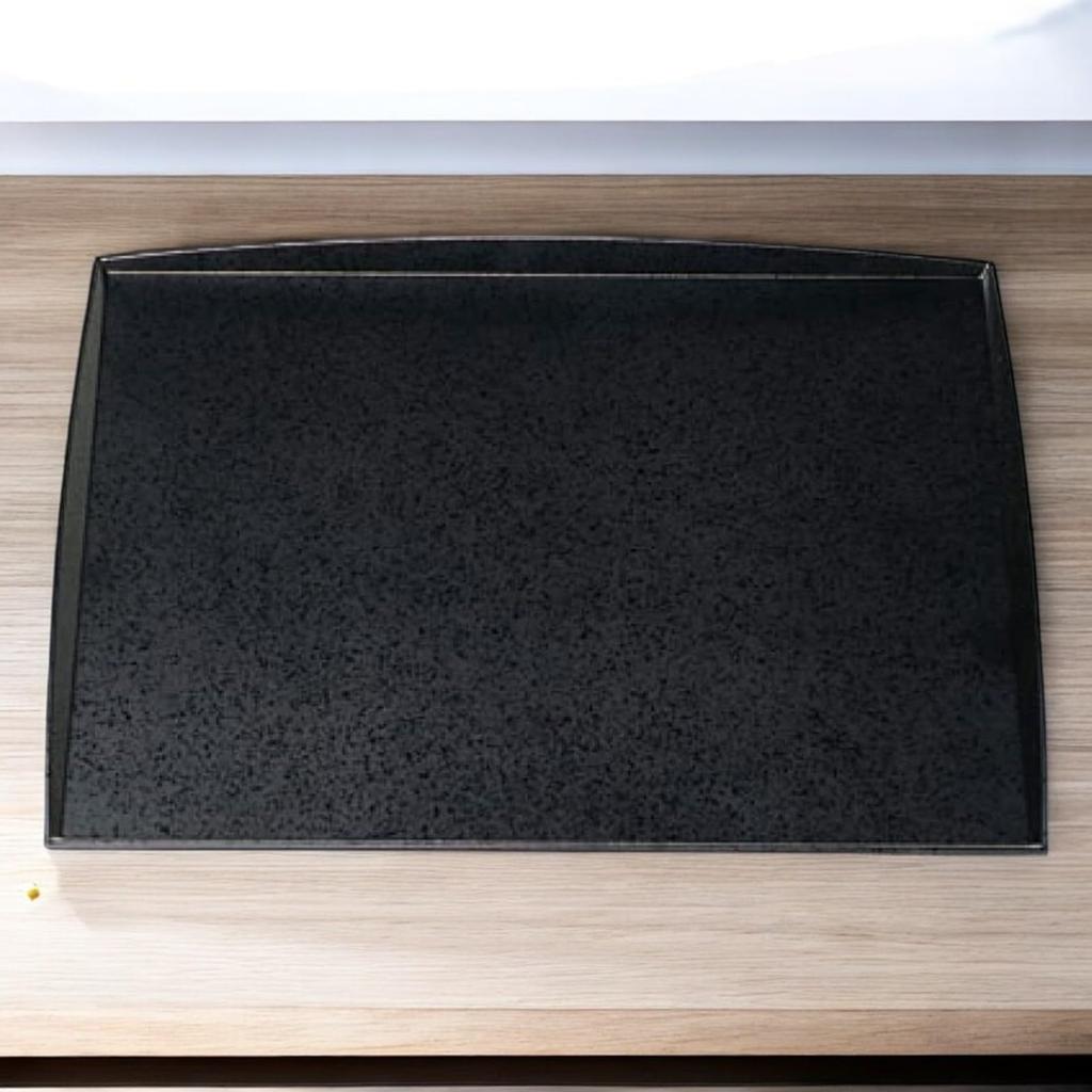 30cm Square Tray Made in Japan J-kitchens (Tray/Obon) Black, Non-Slip, Lacquered, (ABS Resin)