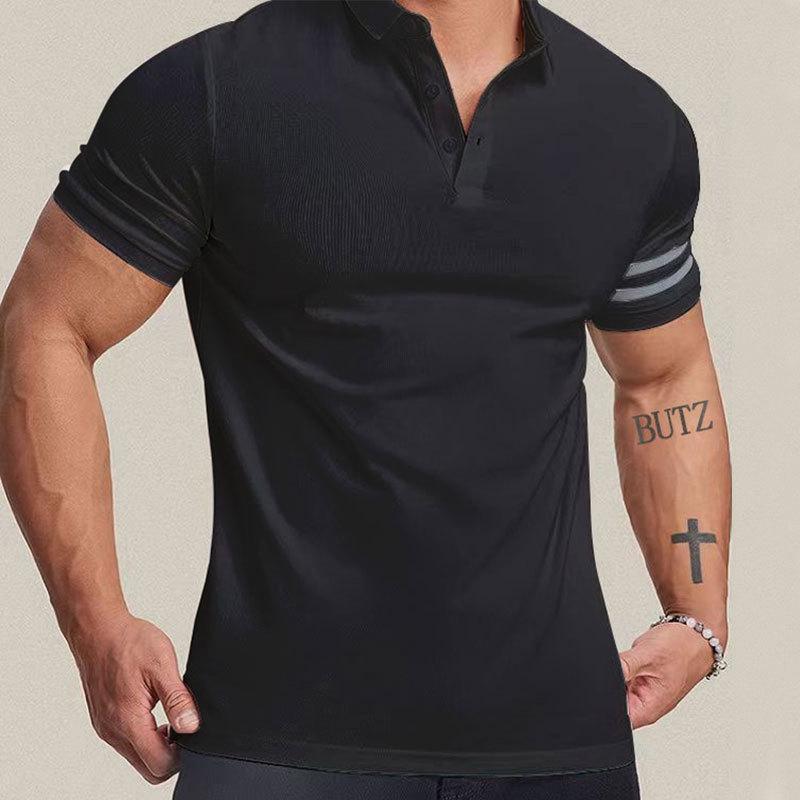 Herren Casual Kurzarm Schnelltrocknend Atmungsaktiv Poloshirt Slim Fit Herren Revers T-Shirt