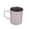 6pcs Ti Camping Cup Set with Fork Spoon Lightweight Water Mug for Backpacking Hiking Picnic Travel 4 Cups + 2 Fork Spoon