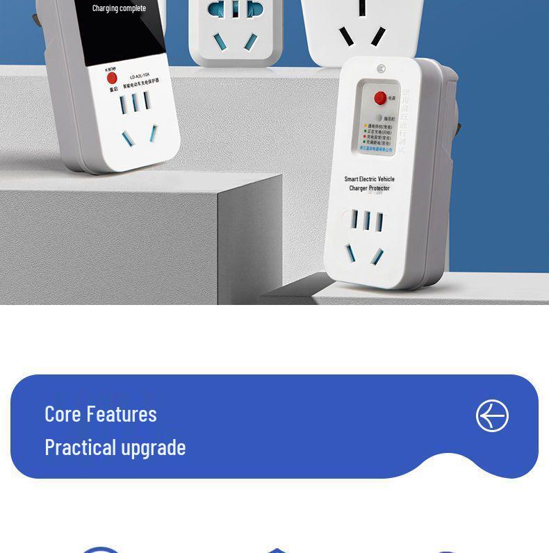 Electric Vehicle Charging Power-off Protector Timer Extension Cord