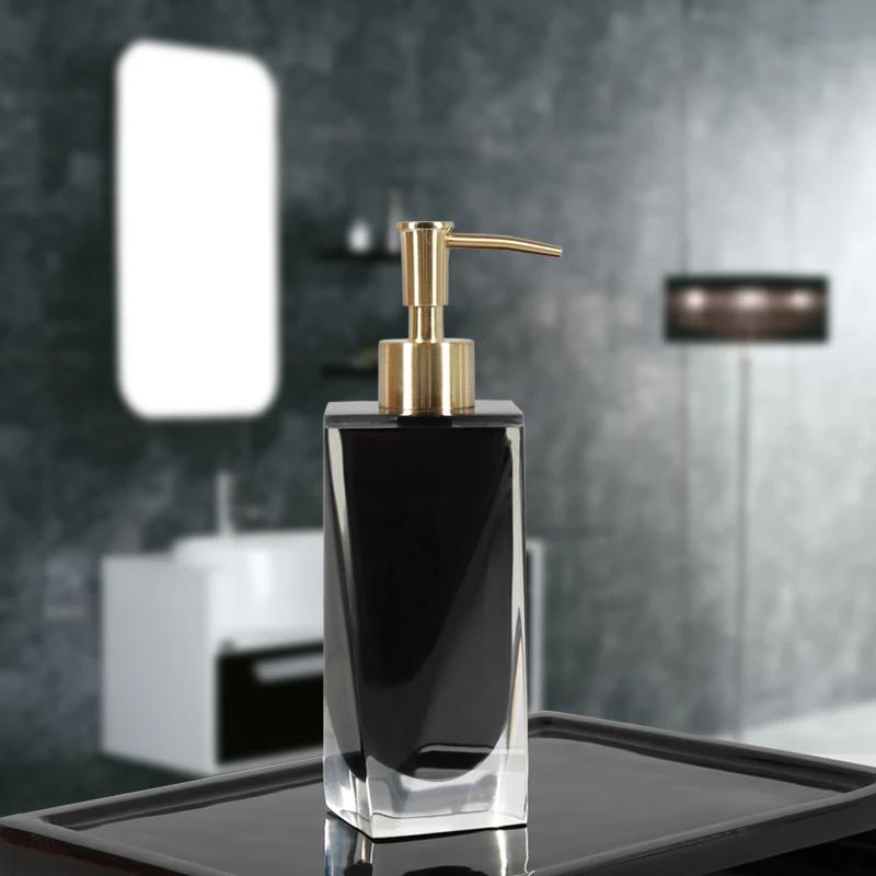 Resin Bathroom Five-piece Set Wash Tray Handwashing Fluid Soap Dispensing Bottles Accessories Organizer Decor