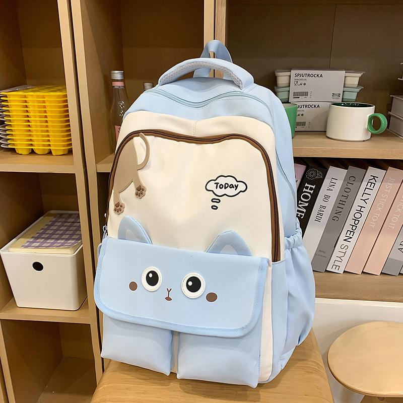 

Cute Plush Doll Pendant Lopunny Large Capacity Simple Casual Schoolbags for Boys and Girls. .