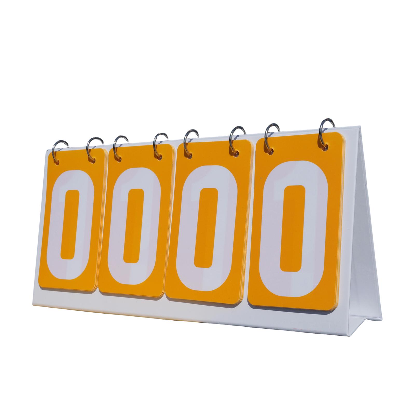 

Sports Scoreboard Score Counter Competition Scoring Board Compact 4 digits Score Keeper Flip Score Board for Outdoor Baseball жёлтый