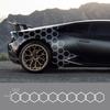 10Pcs Set 3D Honeycomb Car Sticker Vinyl Material Body Decor Sticker  for Headlamp Decoration