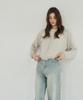 LOSSYROW Light Zip-Up Knit Hoodie Beige
