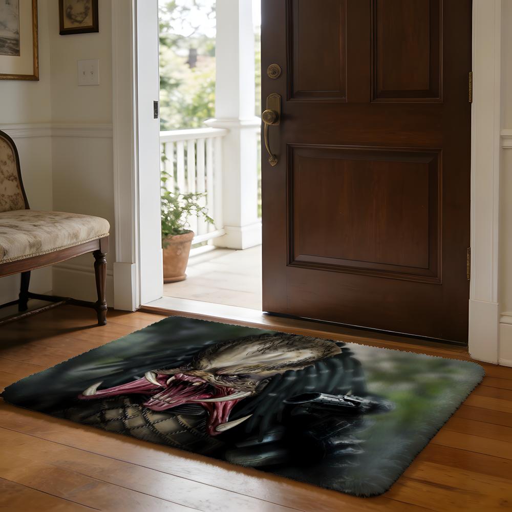 Floor Mat Soft Flannel Rug Non Slip Absorbent Mat for Bathroom Bedroom Home Decor The Predator Classic Movie
