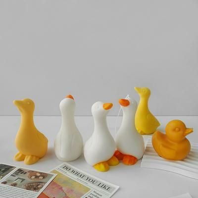 3D Duck Aroma Candle Silicone Mold DIY Duckling Handmade Plaster Resin Ornaments Molds Candle Making Supplies