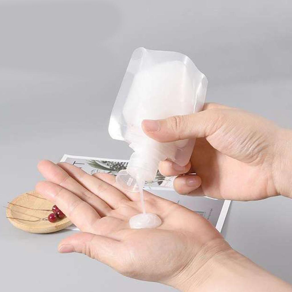 Wiederverwendbarer Beutel mit Klappverschluss für flüssiges Make-up 30 ml, 50 ml und 100 ml Lotion-Spenderbeutel