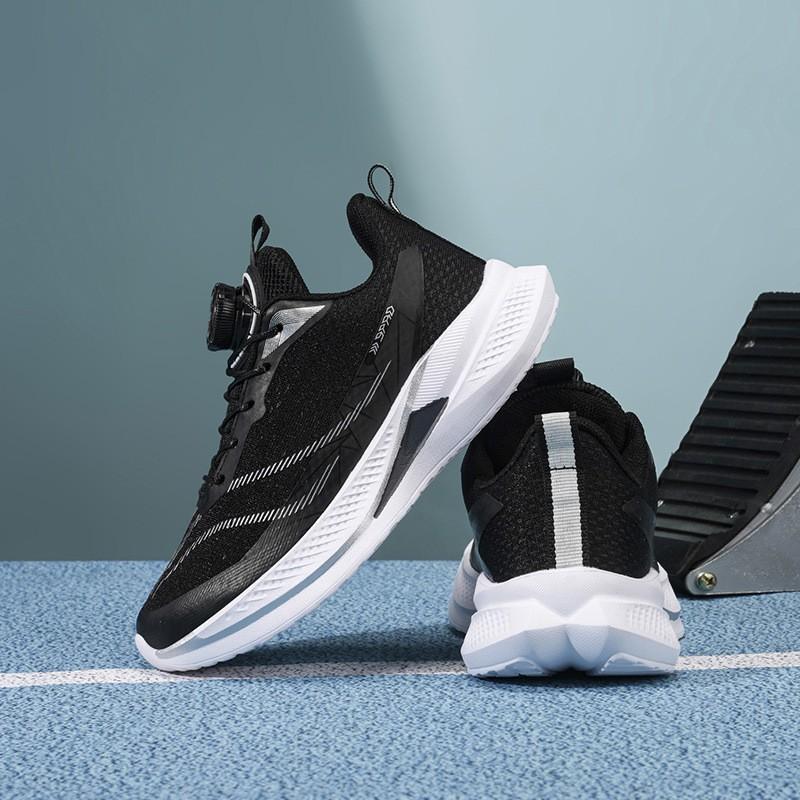 Youth style shoes Boys Basketball Running Shoes With Rotating Buckle Mesh Upper Lightweight Breathable Sport Sneakers Kids