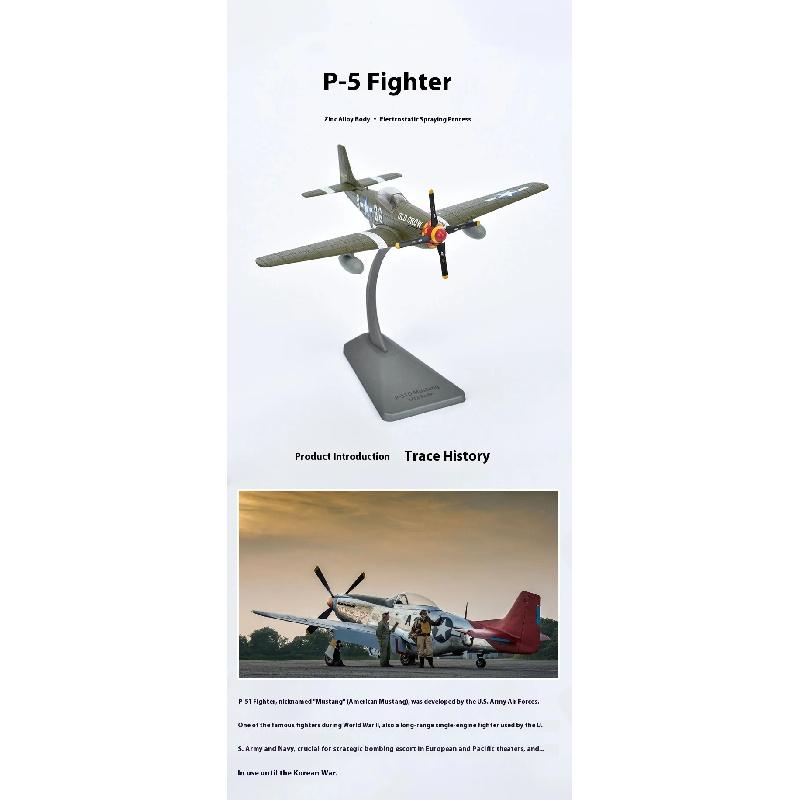 1: 72 P51b Mustang Aircraft Model Foam Model Simulation Bomber Alloy Fighter Model Toy Military Decoration Boutique Gift
